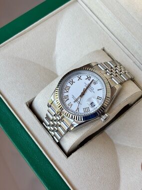 White Datejust with Roman Dial